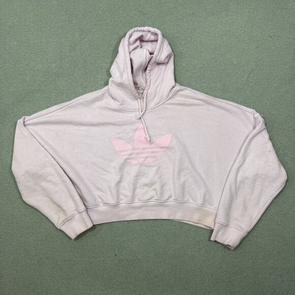 adidas Tops - Adidas Hoodie Womens Medium Pink Crop Top